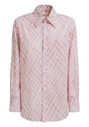 Marni patterned long-sleeve shirt - Pink
