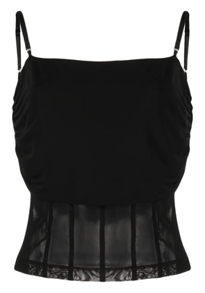 Blumarine semi-sheer sleeveless top - Black