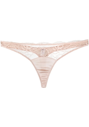 Fleur Of England Sig lace thong - Neutrals