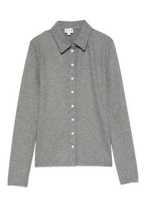 ALFIE fine-knit button-up shirt - Grey
