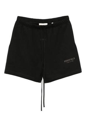 FEAR OF GOD ESSENTIALS logo appliqué shorts - Black
