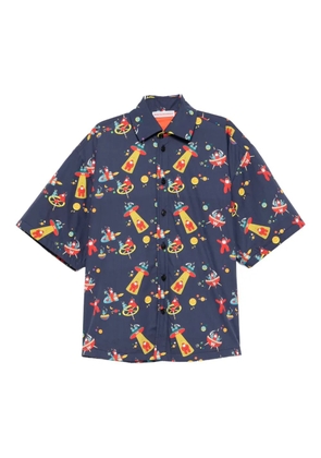 Walter Van Beirendonck all-over print shirt jacket - Blue