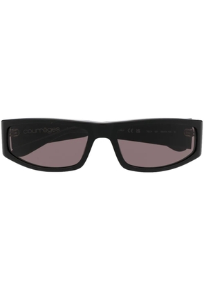 Courrèges logo-print arm sunglasses - Black
