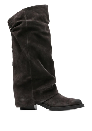 Ash Liam buttoned leather boots - Brown