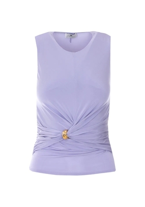 Elisabetta Franchi knot detail blouse - Purple