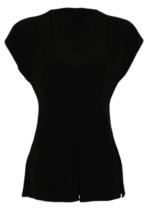 Studio Nicholson cap-sleeved peplum top - Black