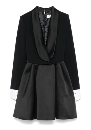 Elisabetta Franchi pleated mini dress - Black
