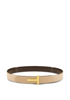 TOM FORD reversible T-buckle leather belt - Neutrals