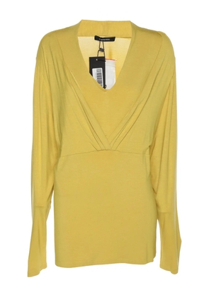 ELENA MIRO` V-neck long-sleeve T-shirt - Yellow