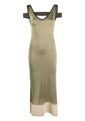 Jacquemus V-neck midi dress - Green