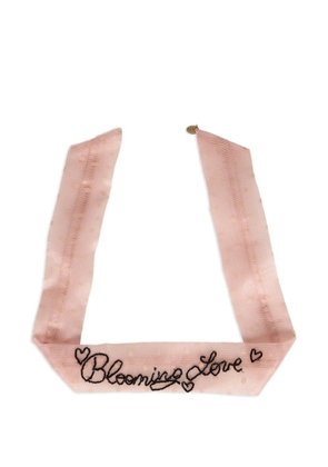 RED(V) contrasting-bead headband - Pink