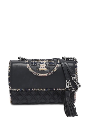 Tory Burch Fleming leather-quilted shoulder bag - Blue