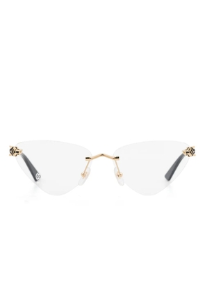 Cartier Eyewear cat eye-frame metallic glasses - Gold