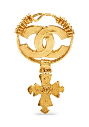CHANEL Pre-Owned pendant cross brooch - Gold