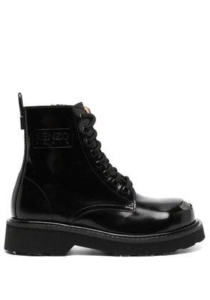 Kenzo Kenzosmile leather ankle boots - Black