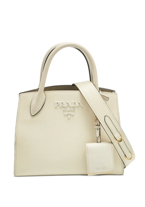 Prada Pre-Owned monochrome calf leather tote bag - Neutrals