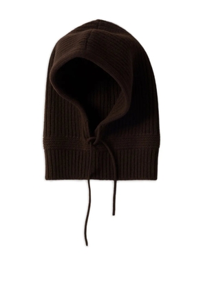 Miu Miu logo-jacquard balaclava - Brown