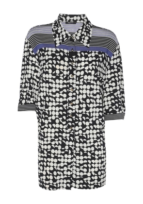 ELENA MIRO` polka-dot button top - Black