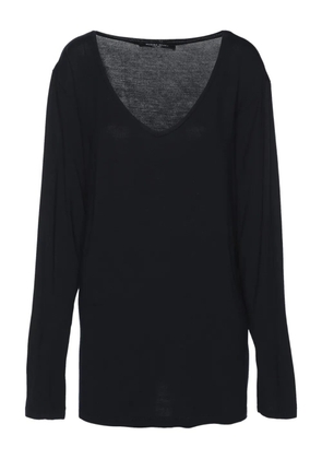Marina Rinaldi V-neck long-sleeve T-shirt - Blue