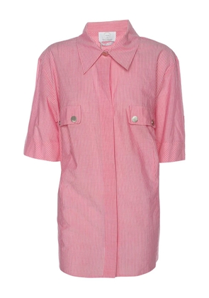 Marina Rinaldi striped-pattern button shirt - Pink