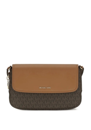 Michael Kors logo-pattern crossbody bag - Brown