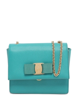 Ferragamo Pre-Owned mini Ginny bow-detail crossbody bag - Blue