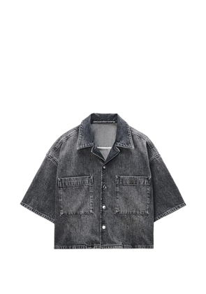 Alexander Wang cropped pocket shirt - Grey