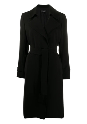 Theory mid-length belted coat - Black