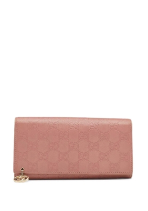 Gucci Pre-Owned monogram-debossed leather wallet - Pink