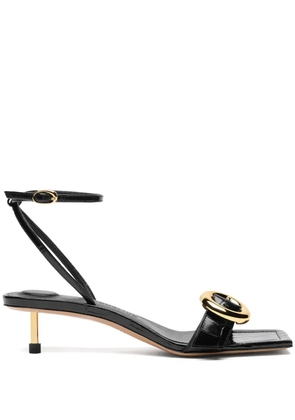 Jacquemus 40mm Les Regalo leather sandals - Black