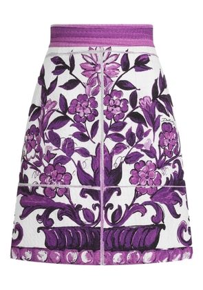 Dolce & Gabbana Majolica-print skirt - Purple