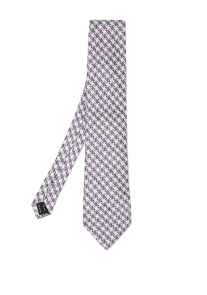Tom Ford Vintage diamond woven tie - White