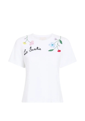 Cinq A Sept 3D Floral Vine T-shirt - White