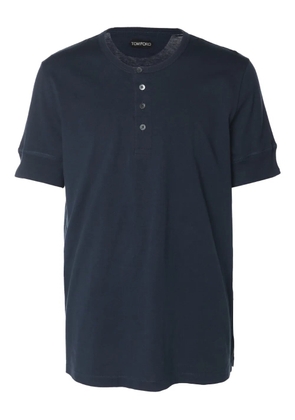 Tom Ford Vintage button-detail T-shirt - Blue