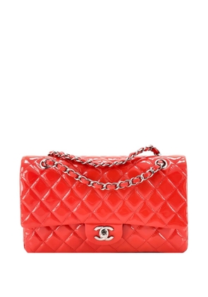 CHANEL Pre-Owned Classic Double Flap Bag Quilted Patent Medium shoulder bag - Red
