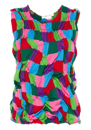 Comme Des Garçons ruched knitted Top - Green