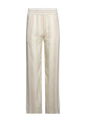 Victoria Beckham striped elastic-waist trousers - Neutrals