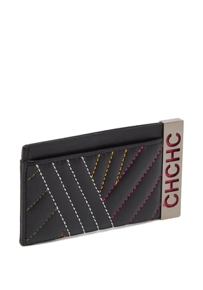 Carolina Herrera Vintage pre-owned quilted leather cardholder - Black