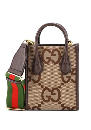 Gucci Pre-Owned Vertical Tote Jumbo GG Canvas Mini crossbody bag - Brown