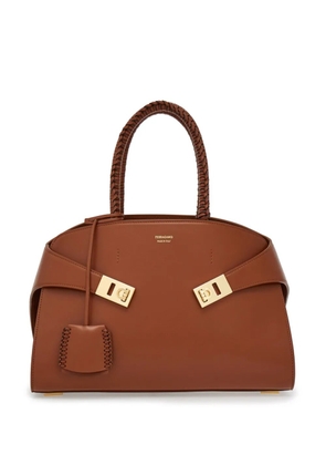 Ferragamo small The Hug leather tote bag - Brown