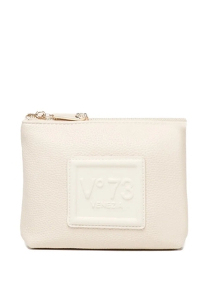V°73 embossed-logo pouch - Neutrals
