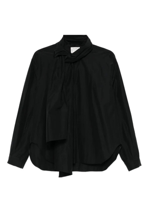 Forte Forte tie-neck shirt - Black