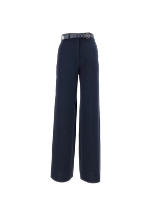 Max Mara wide leg belted trousers - Blue