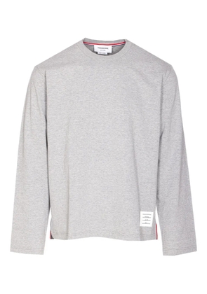 Thom Browne stripe-detail cotton sweater - Grey