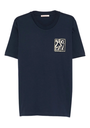 Marni logo crew-neck T-shirt - Blue