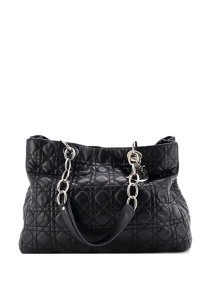 Christian Dior Pre-Owned Soft Chain Cannage Quilt Lambskin Large tote bag - Black