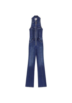 Elisabetta Franchi sleeveless denim jumpsuit - Blue