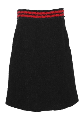 Gucci Pre-Owned tweed-trim midi skirt - Black