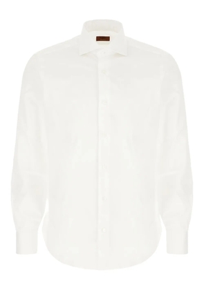 Barba button-cuff cotton shirt - White