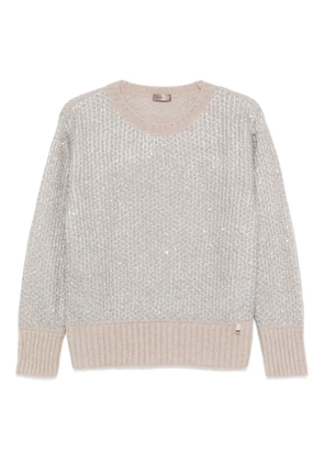 Herno metallic-knit sweater - Neutrals